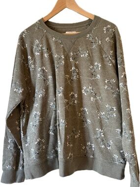 Lucky Brand Olive Green Pullover Sweatshirt